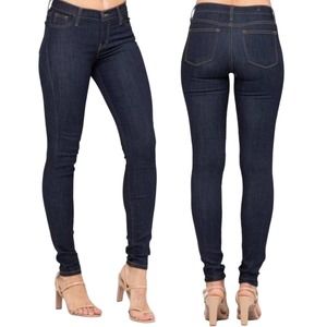 Judy Blue Skinny Jeans Mid Rise Medium Dark Blue Denim Wash Stretchy Womens 27
